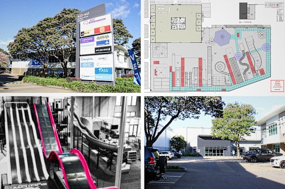 Slide Planet, the new children’s entertainment centre planned on Nudgee Road in Hendra, would include more than a dozen themed slides and air courts. 