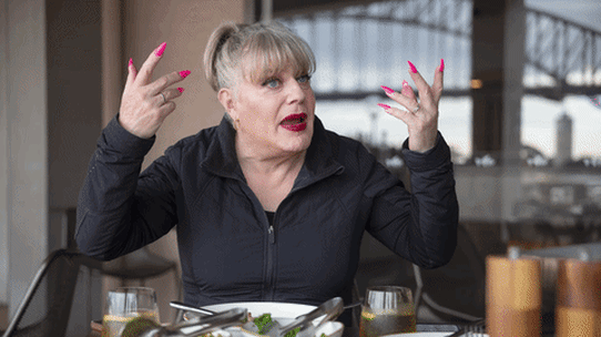 Lunch with Eddie Izzard keeps you on your toes.