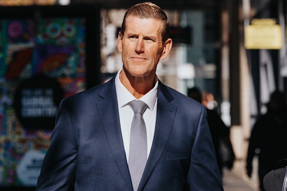 Ben Roberts-Smith in Sydney on Tuesday for his bail variation hearing.