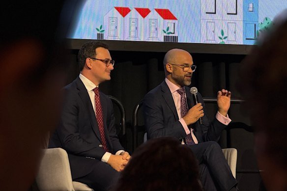 Queensland Housing Minister Sam O’Connor and Treasurer David Janetzki announced the funding boost for social and community homes at a housing affordability summit in Brisbane.