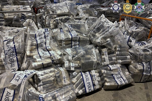 Police say it is the largest seizure of cocaine in Australia.