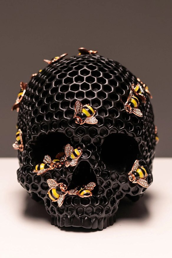 The “Killa Beez” skull Annalouise Spence purchased for her husband, Adam. 