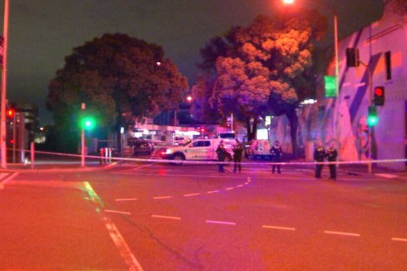 A man has been arrested after a stabbing outside a pub in Melbourne’s inner west.
