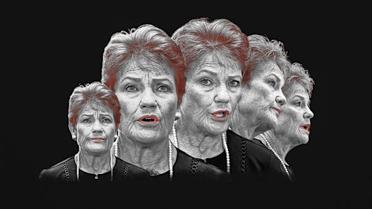 On the rise, even without candidates … One Nation leader Pauline Hanson.