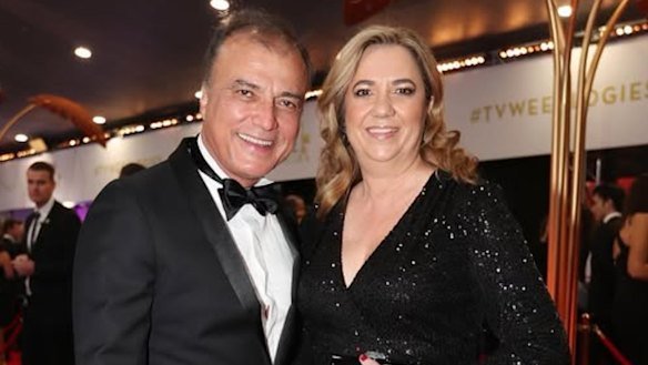 Dr Reza Adib pictured at the Logies in 2022 with former Queensland premier Annastacia Palaszczuk.