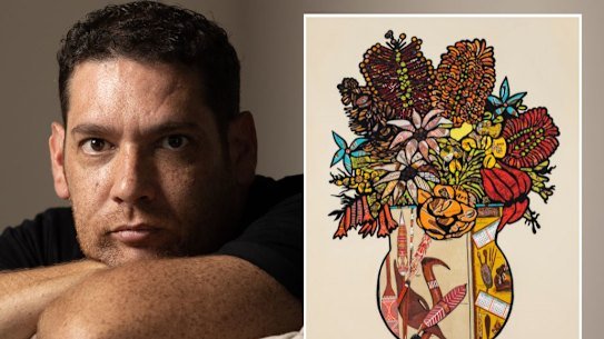 Tony Albert and, inset, Remark Flannel Flowers etc (2022).