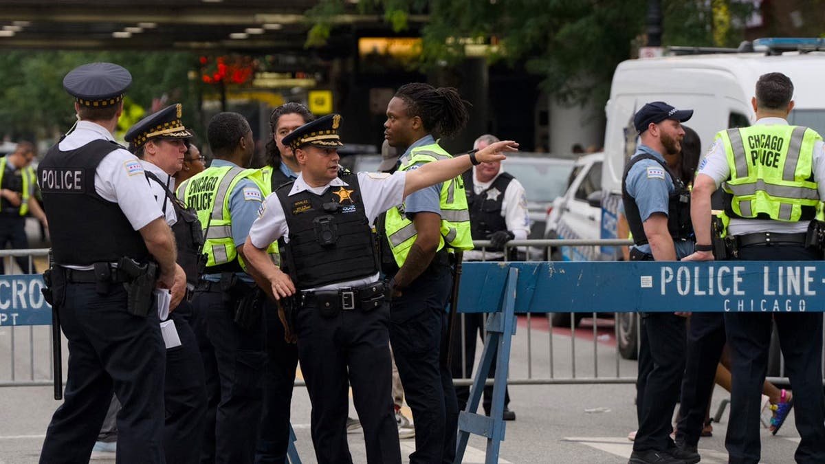 Chicago police were seen patrolling a pride event in the city