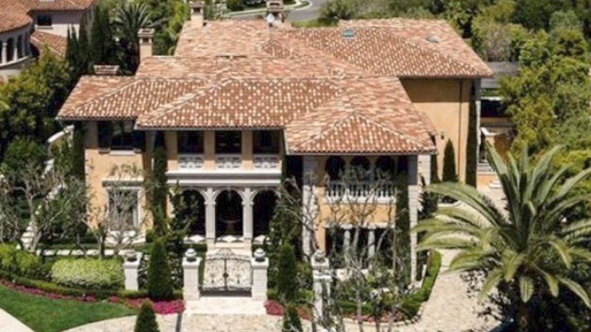 An aerial shot of the mansion belonging to Ghomi