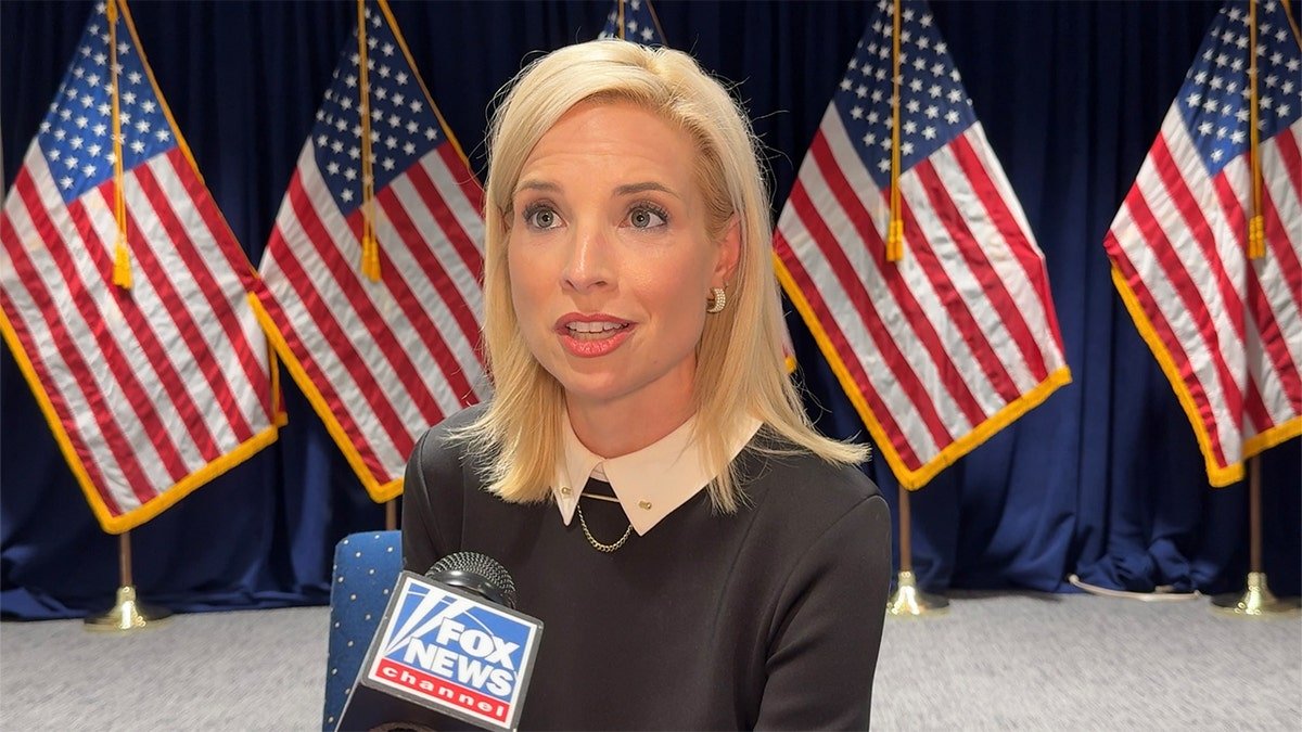 Rep. Ashley Hinson sitting for an interview in Washington D.C.