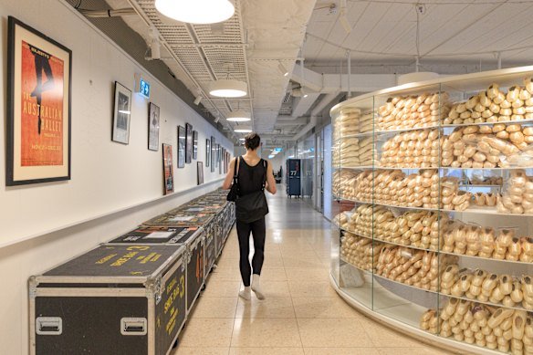 The shoe room, where ballet dancers store the tools of their trade.