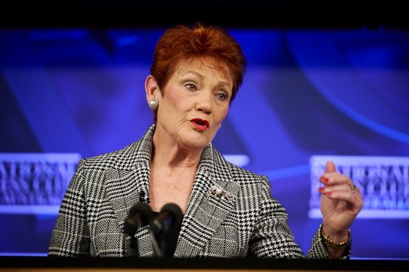 Pauline Hanson’s first address to the National Press Club will be remembered as one of the longest and most combative in the club’s history.