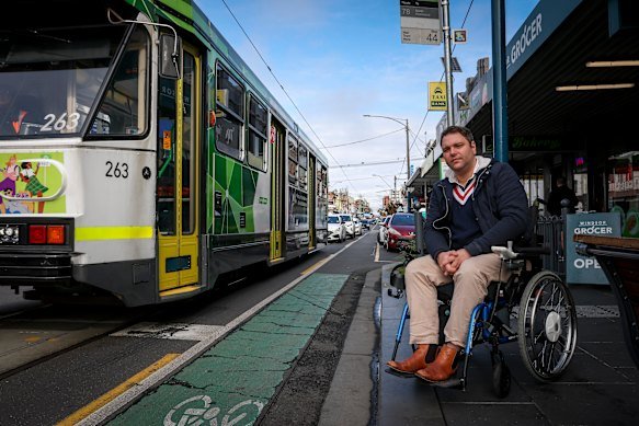 Andrew Bretherton lives near Chapel Street but says it is too difficult for wheelchair users and other with limited mobility to visit. 