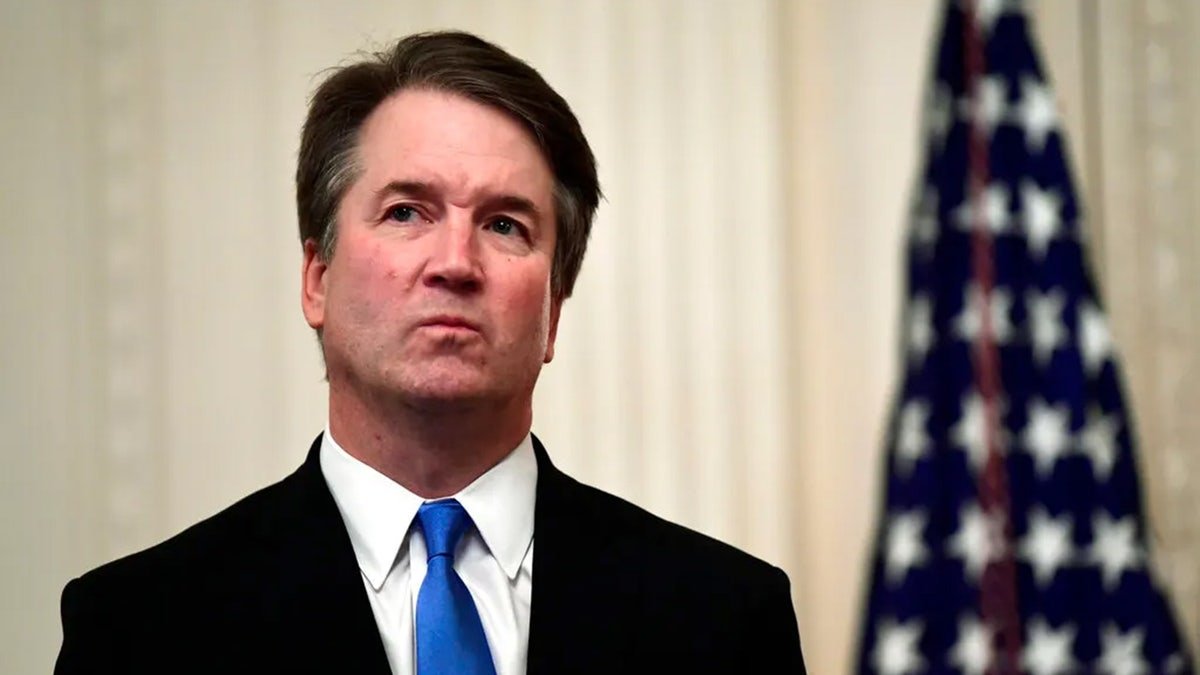 Justice Brett Kavanaugh speaking during a Supreme Court session