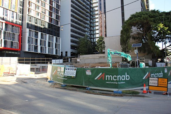 McNab is building the Scape student tower in South Brisbane. 