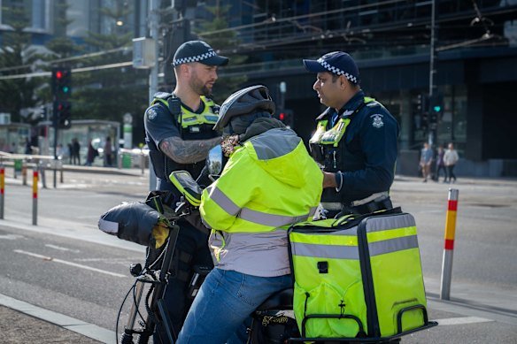 Police issued dozens of fines in Melbourne’s CBD during an operation targeting non-compliant e-bikes.