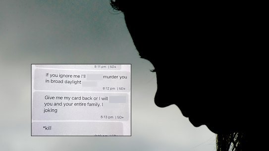Mel received threatening text messages.