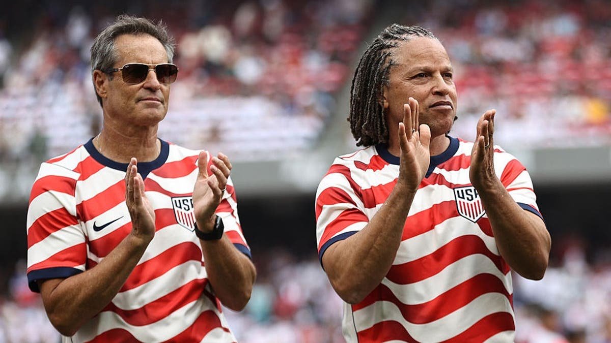 John Harkes and Cobi Jones