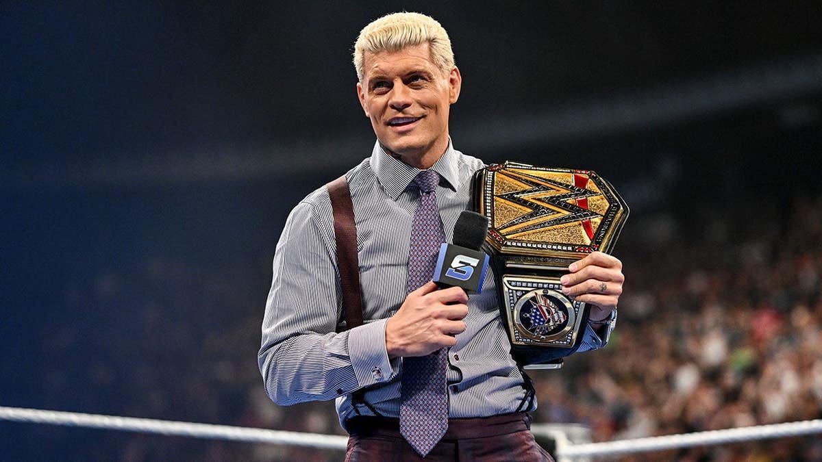 Undisputed WWE Champion Cody Rhodes looking on during SmackDown at Unipol Arena in Bologna Italy