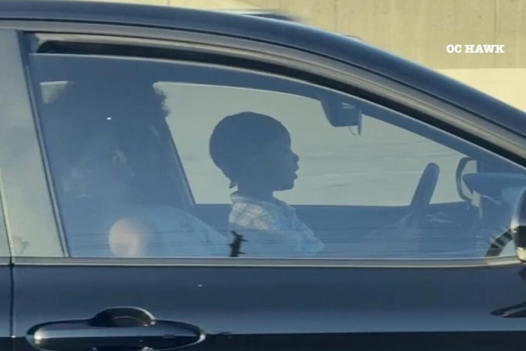 Wild video shows child holding steering wheel on driver’s lap on California freeway Wild video shows child holding steering wheel on driver’s lap on California freeway