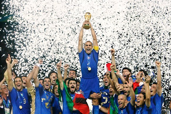 Glory days. Italy win the World Cup in 2006.