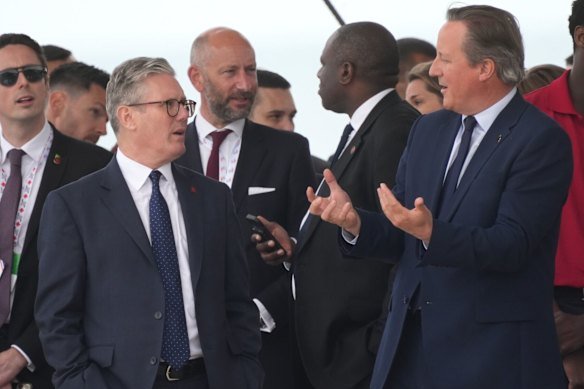 Keir Starmer and David Cameron in 2024,