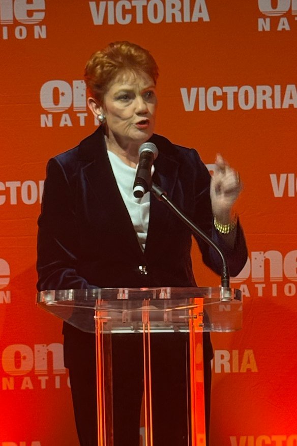 Pauline Hanson said she would work with a Coalition government in Victoria.