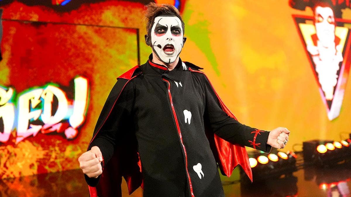 Danhausen celebrating during Monday Night RAW at Golden 1 Center in Sacramento