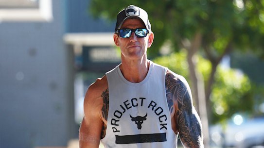 Ben Roberts-Smith reporting to a police station in NSW under his bail conditions earlier this week.