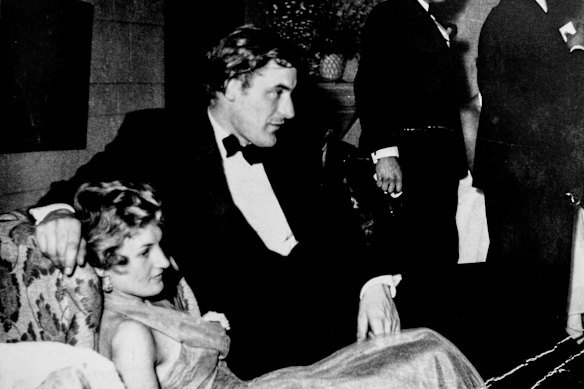 Liz Hicklin, then using her maiden name, Grattidge, aged 22 in 1951, with then-boyfriend, poet Ted Hughes, in Cambridge.