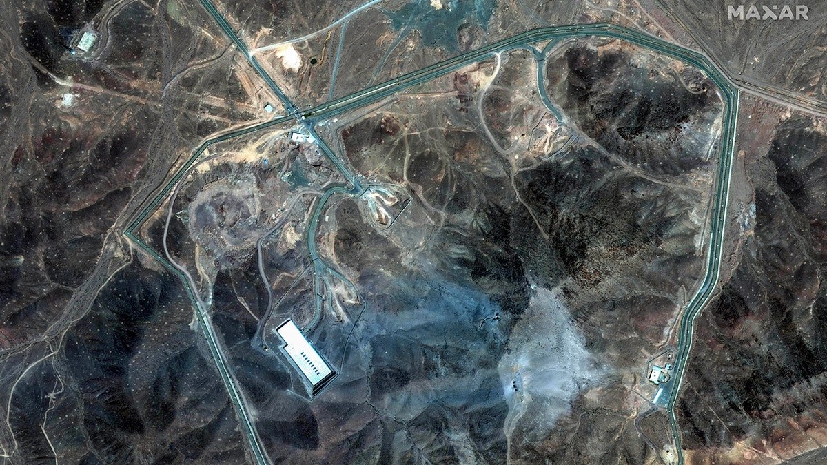 Satellite image showing damage at the Fordo enrichment facility in Iran