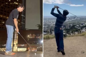 Video shows LA ‘bros’ driving golf balls into traffic and at buildings in downtown Video shows LA ‘bros’ driving golf balls into traffic and at buildings in downtown