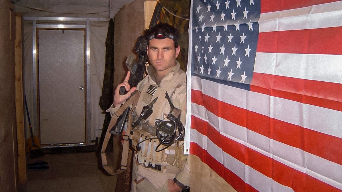 Jack Carr with American flag