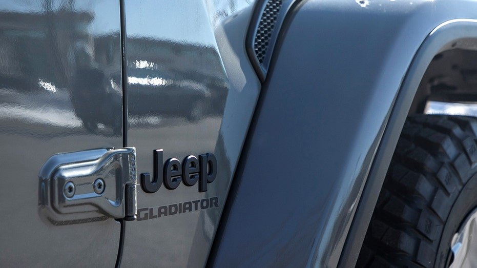 A Jeep Gladiator pickup truck is seen at a FCA dealership