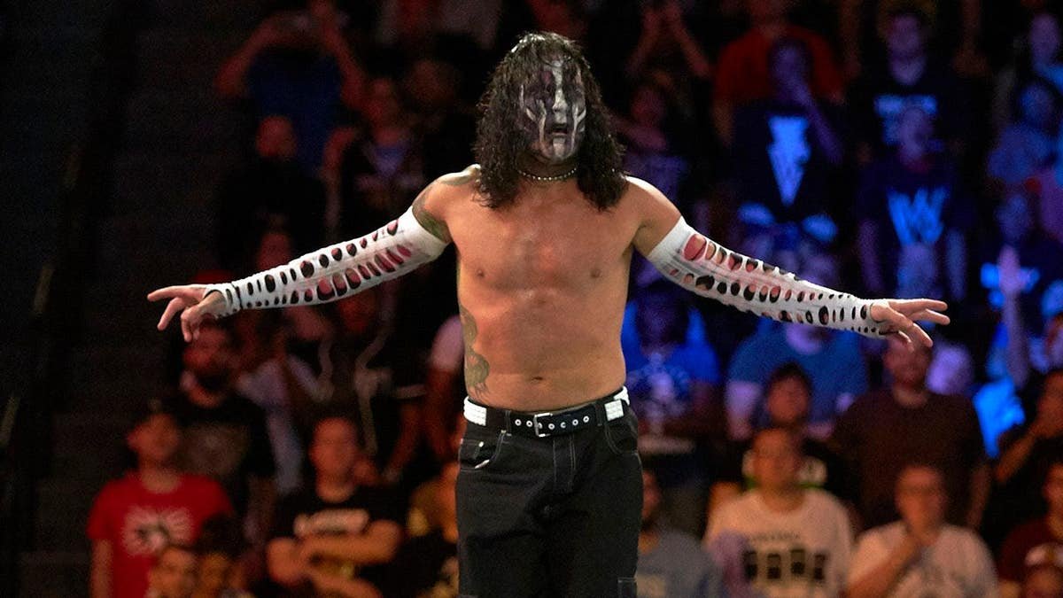 Jeff Hardy wrestling in the ring at Barclays Center
