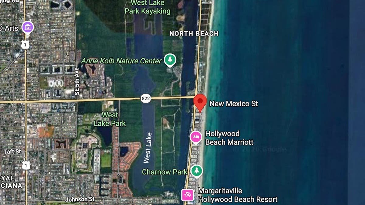 Image shows a map location pinpointing where body was recovered