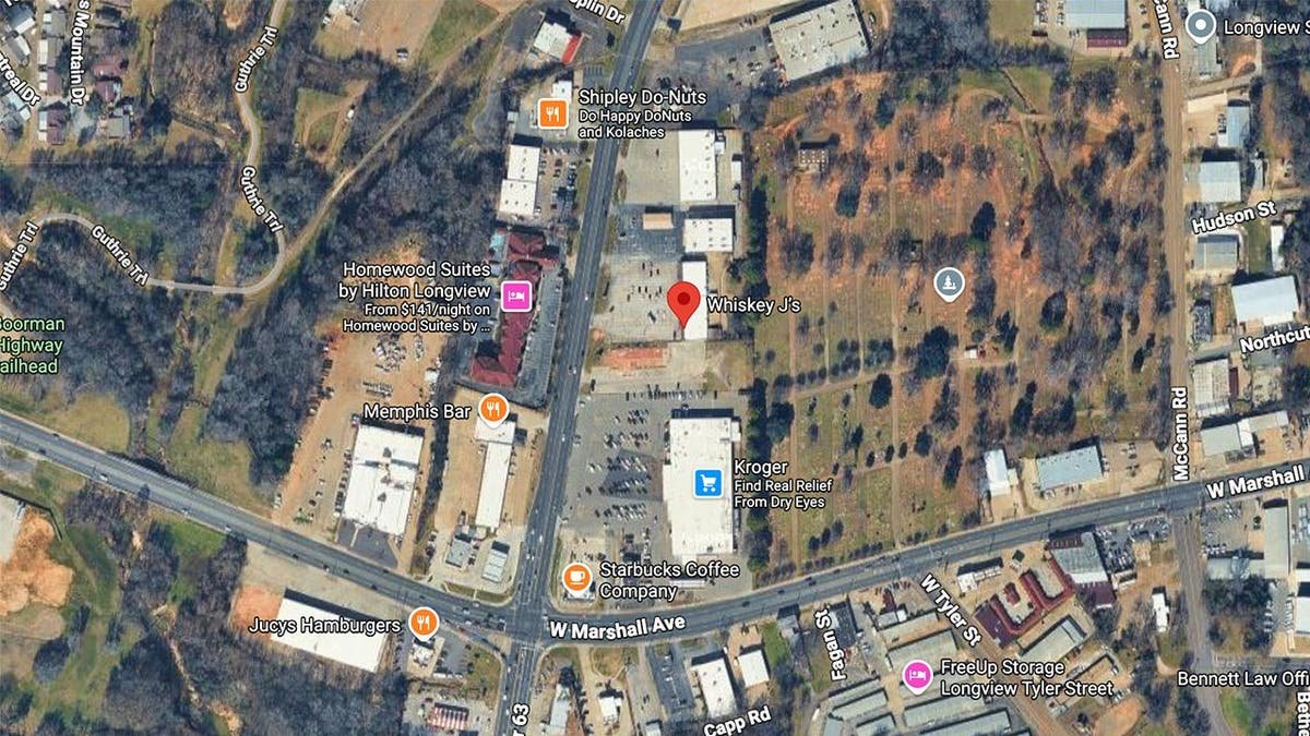 photo shows map location of bar of attack