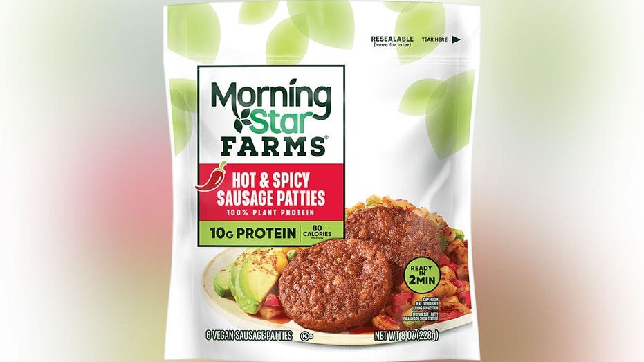 Package of MorningStar Farms Hot & Spicy Sausage Patties