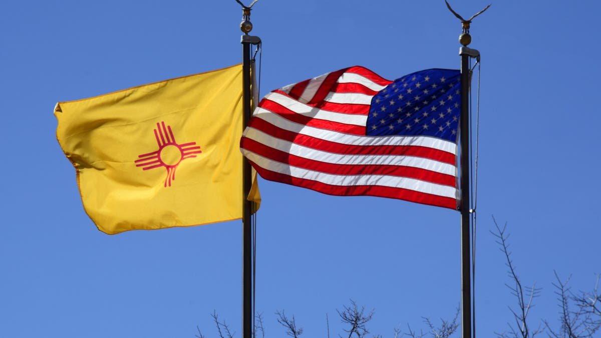 New Mexico flag next to American flag