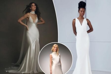 Less is more: Minimalist gowns that channel the ’90s are on trend Less is more: Minimalist gowns that channel the ’90s are on trend