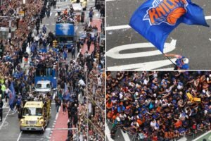 Knicks fans trade bathroom entry codes, tips as crowds flood ticker-tape parade: ‘Going to be gross’ Knicks fans trade bathroom entry codes, tips as crowds flood ticker-tape parade: ‘Going to be gross’