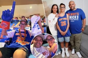 Beloved Knicks superfan witnessed stunning Game 4 victory — and met his namesake, Carmelo Anthony: ‘Beautiful experience’