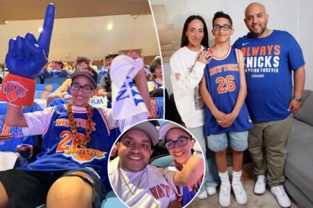 Beloved Knicks superfan witnessed stunning Game 4 victory — and met his namesake, Carmelo Anthony: ‘Beautiful experience’