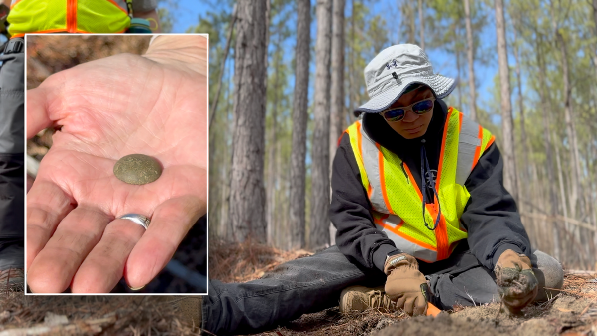 American Veterans Archaeological Recovery team members excavating at Camden Battlefield in South Carolina