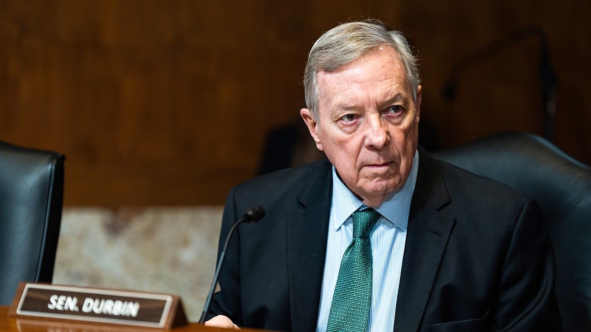 Sen. Dick Durbin speaking during a hearing on Capitol Hill.