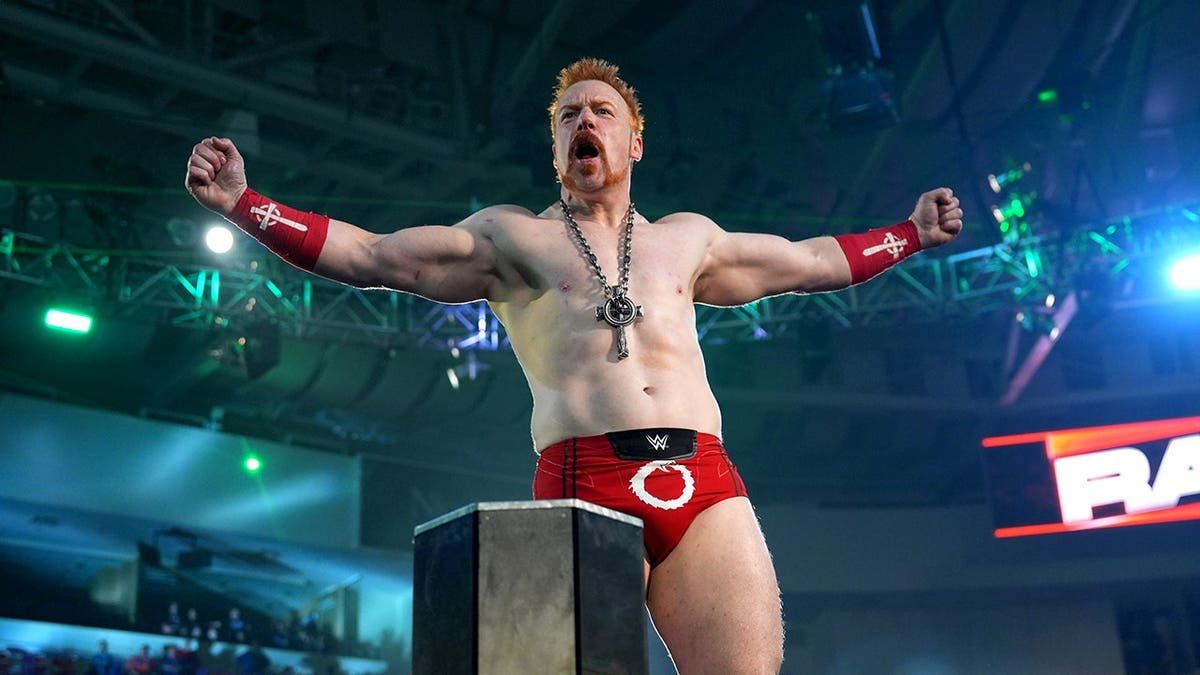 Sheamus making his entrance during Monday Night RAW at Resch Center in Green Bay, Wisconsin