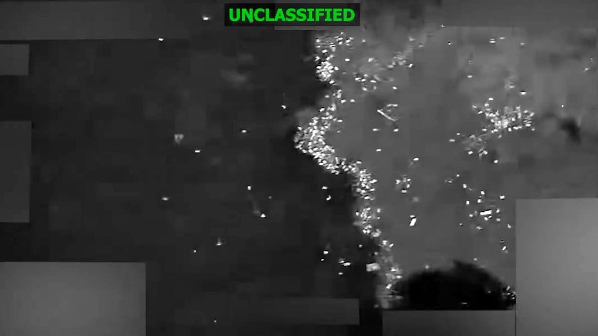 Debris floats in the Eastern Pacific following a U.S. military strike that officials said killed three alleged narco-terrorists.