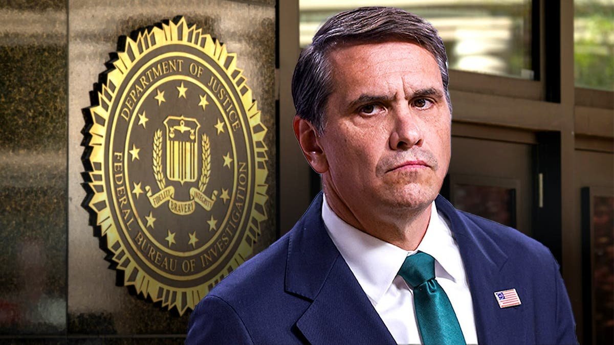 Todd Blanche shown over Department of Justice and FBI headquarters.