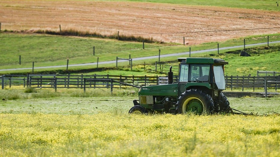 tractor in field