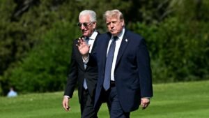 Trump lands in France with Iran deal momentum, trade fights looming at high-stakes G7