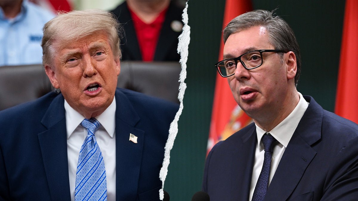 Split between President Donald Trump and the President of Serbia Alexander Vucic